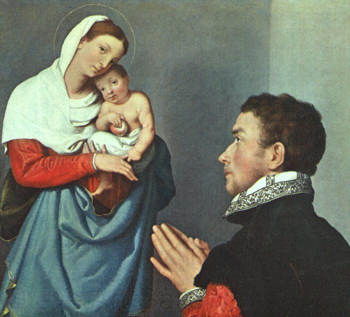MORONI, Giovanni Battista A Gentleman in Adoration before the Madonna wg Norge oil painting art